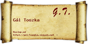 Gál Toszka névjegykártya